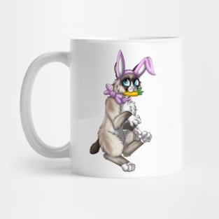 Bobtail BunnyCat: Snowshoe Point (Pink) Mug